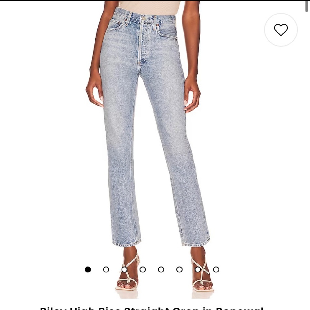 Agolde Riley High Rise Straight Crop Renewal NWT size 29